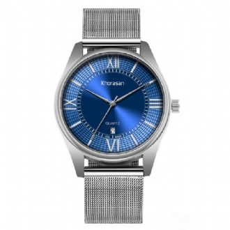 Män Business Watch Dekorerad Pointer Calendar Quartz Watch