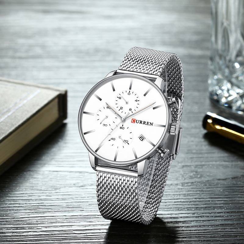 Mode Business Män Watch Light Luxury Vattentät Stor Urtavla Quartz Watch