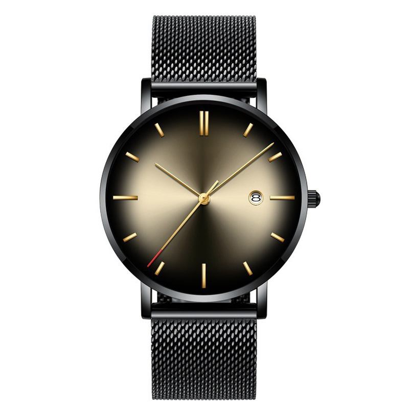 Mode Casual Business Gradient Färg Multi-function Mesh Armband Quartz Watch