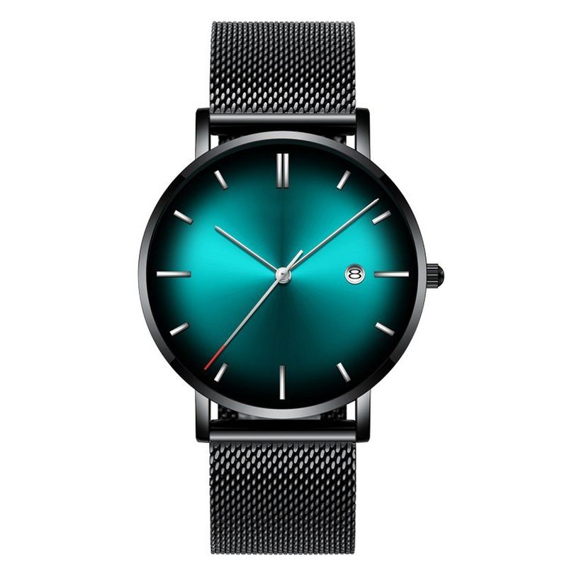 Mode Casual Business Gradient Färg Multi-function Mesh Armband Quartz Watch