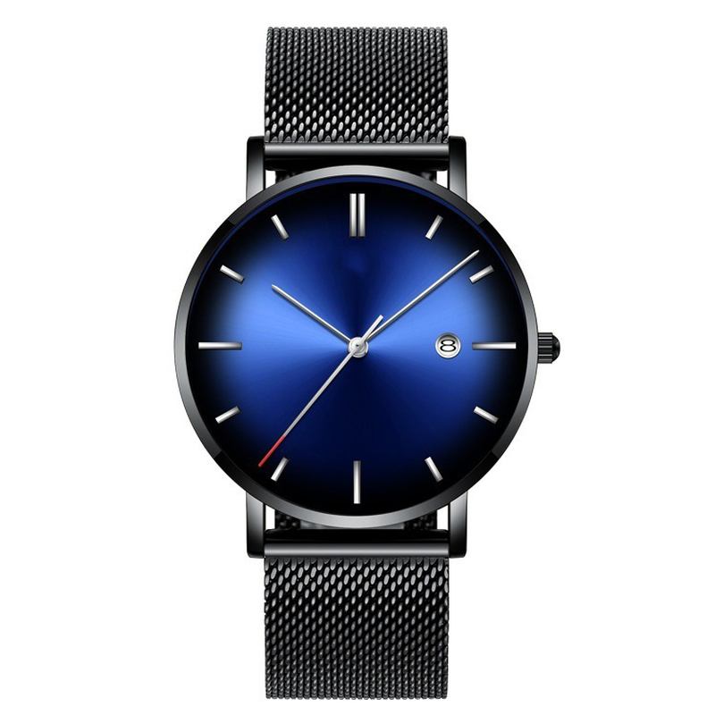 Mode Casual Business Gradient Färg Multi-function Mesh Armband Quartz Watch