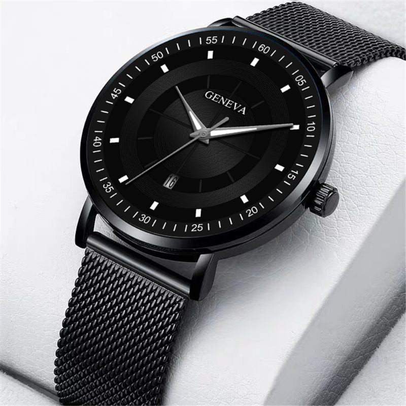 Mode Casual Luminous Pointers Business Multi-function Mesh Armband Quartz Watch