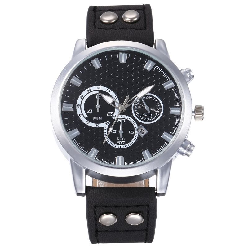 Mode Elegant Sport Business Casual Bälte Herrklocka Quartz Watch