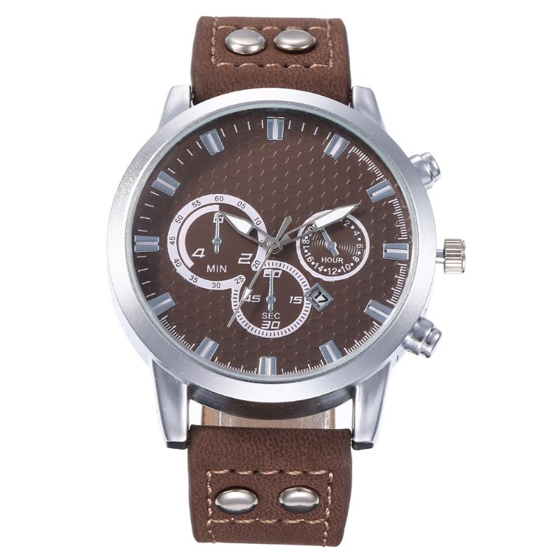 Mode Elegant Sport Business Casual Bälte Herrklocka Quartz Watch