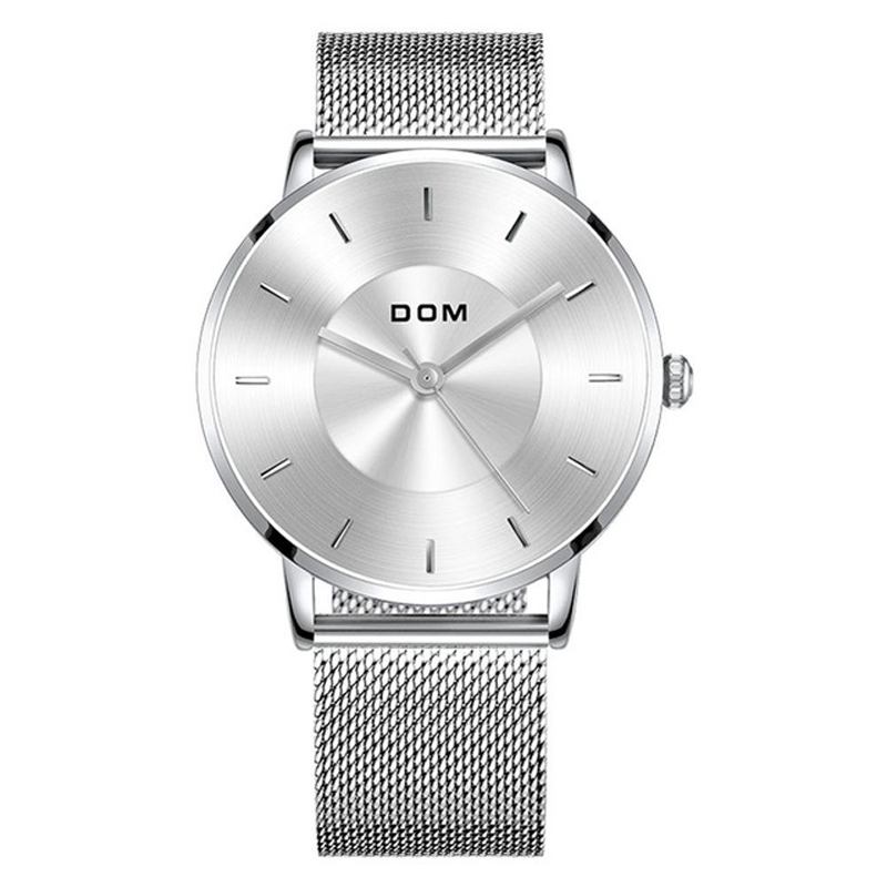 Mode Män Watch Light Luxury Slim Dial Vattentät Quartz Watch