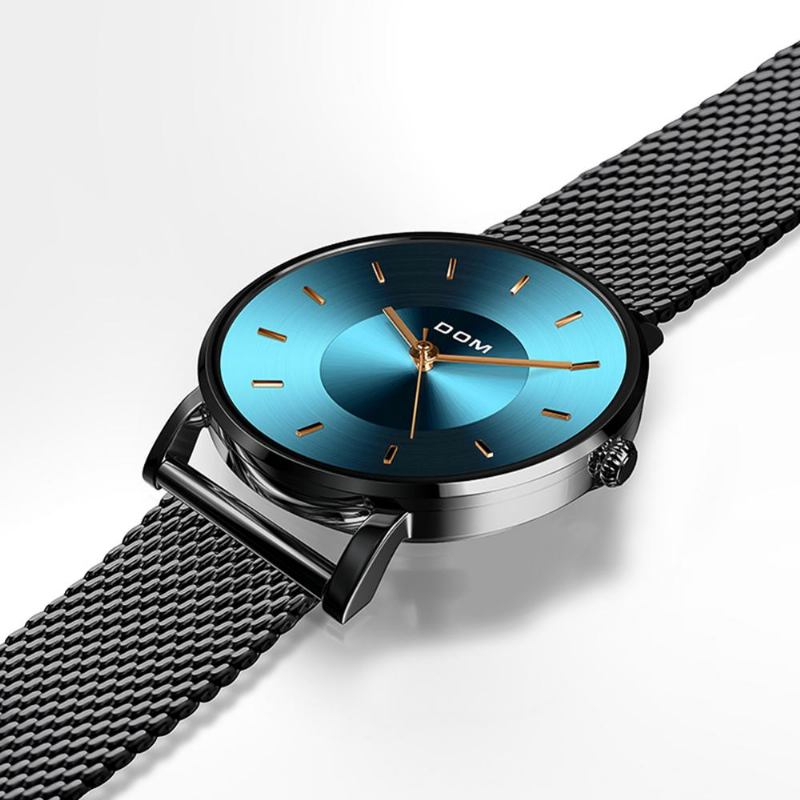 Mode Män Watch Light Luxury Slim Dial Vattentät Quartz Watch