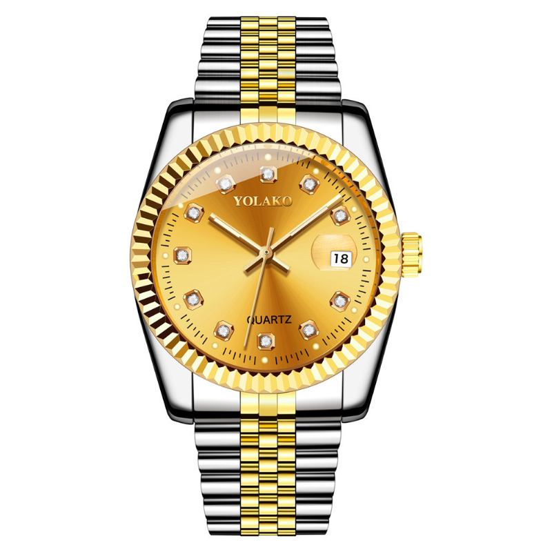 Mode Steel Band Watch Diamond Casual Square Herr Quartz Watch