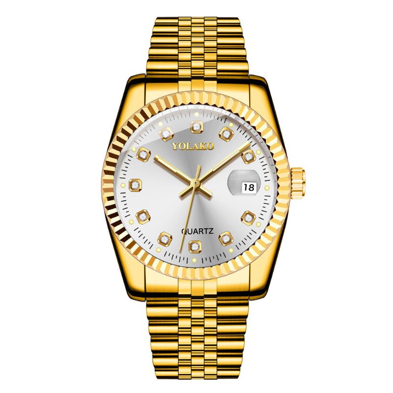 Mode Steel Band Watch Diamond Casual Square Herr Quartz Watch