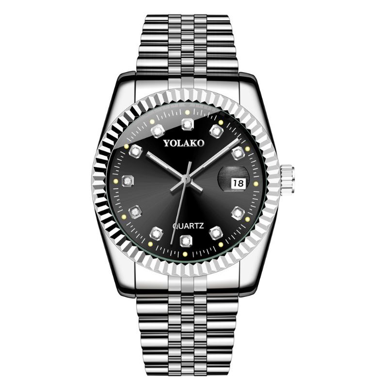 Mode Steel Band Watch Diamond Casual Square Herr Quartz Watch