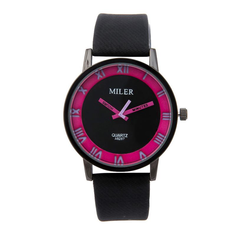 Mode Unisex Manlig Kvinnlig Läderrem Lovers Quartz Armbandsur