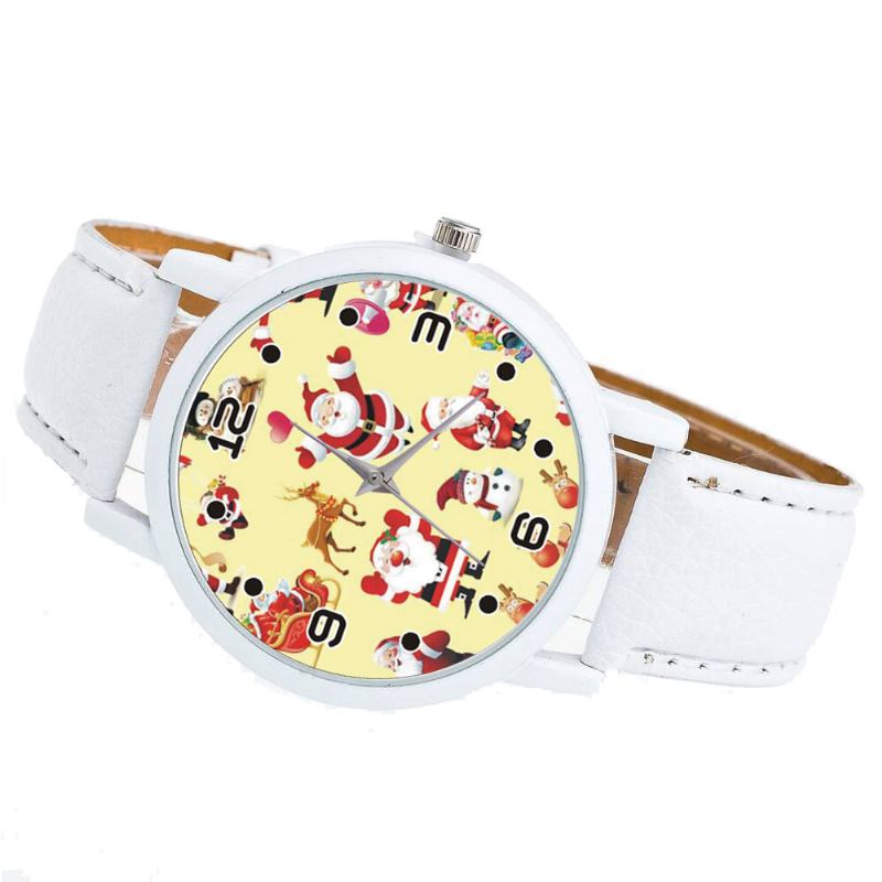 Tecknad Jultomte Mönster Söt Kid Watch Mode Barn Quartz Watch