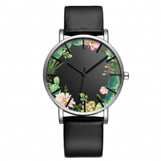 Unisex Armbandsur Blommor Picture Dial Display Quartz Watch