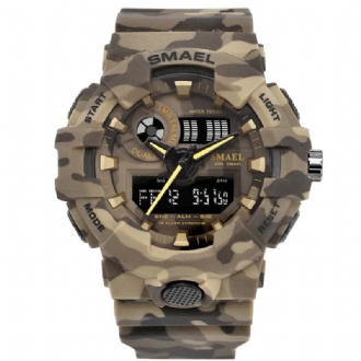 Digital Watch Camouflage Militray Dual Display Herr Sport Outdoor Armbandsur