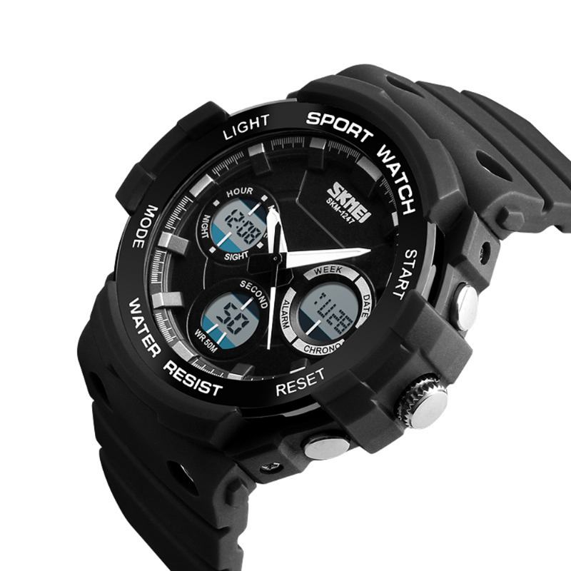 Dual Display Digital Watch Herr Luminous Chronograph Alarm Watch Outdoor Sport Watch