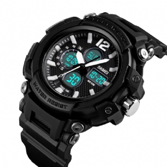 Luminous 5atm 3time Multi-function Outdoor Herr Watch Dual Display Digital Watch