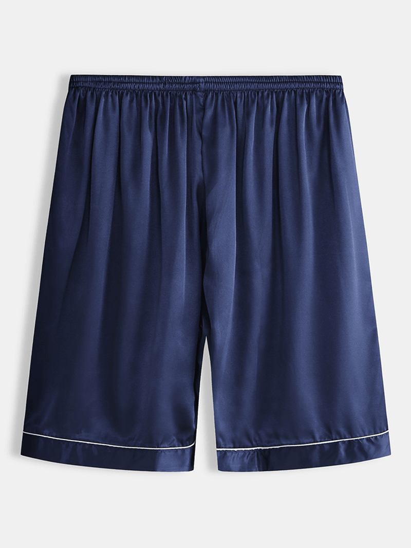 Herr Enfärgad Resår Midja Sovkläder Shorts Andas Hem Loungewear