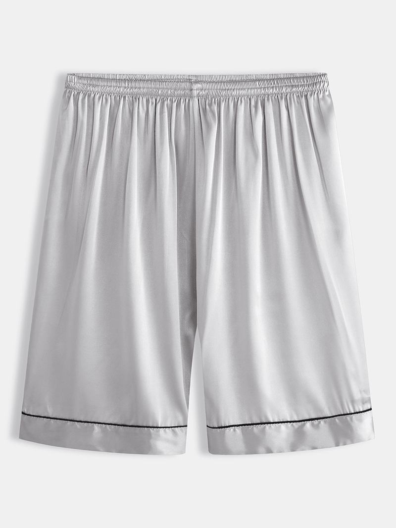 Herr Enfärgad Resår Midja Sovkläder Shorts Andas Hem Loungewear