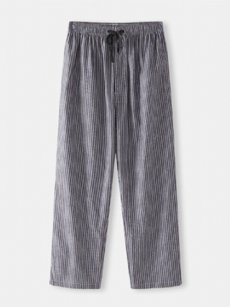 Herr Stripe Dragsko Pocket Hem Casual Pyjamas Byxor