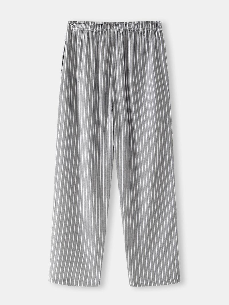 Herr Stripe Dragsko Pocket Hem Casual Pyjamas Byxor