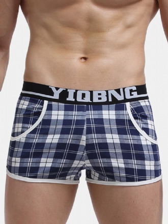 Man Bomull Lös Andas Boxer Stickad Beach Sleepwear P