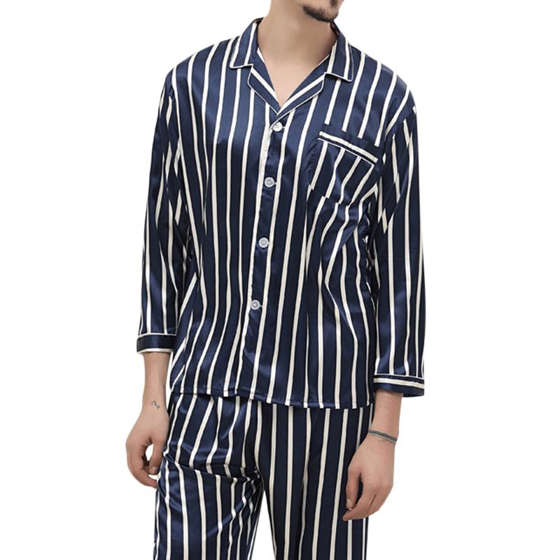 Stripes Med Tryck Pyjamas Sets