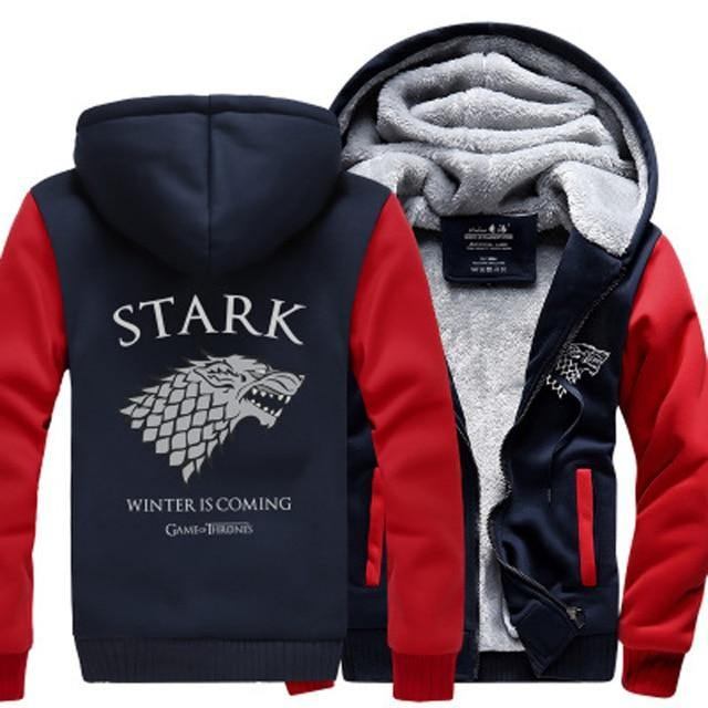 Fleece Thicken Sweatshirt Märke Märke Högkvalitetsjackor Kappa Herrtröja Game Of Thrones House