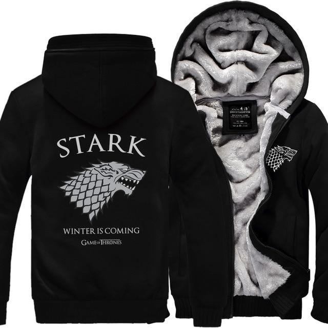 Fleece Thicken Sweatshirt Märke Märke Högkvalitetsjackor Kappa Herrtröja Game Of Thrones House