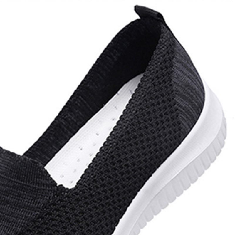 Dam Bekväma Mesh Slip On Mönster Sport Walking Skor