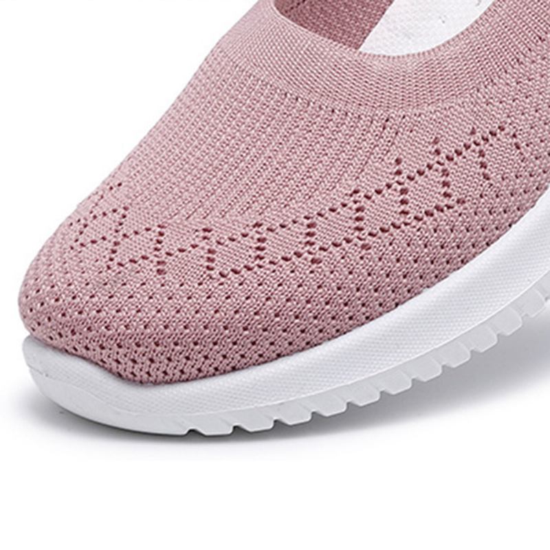 Dam Mesh Andas Lätt Slip On Lazy Casual Flat Walking Shoes