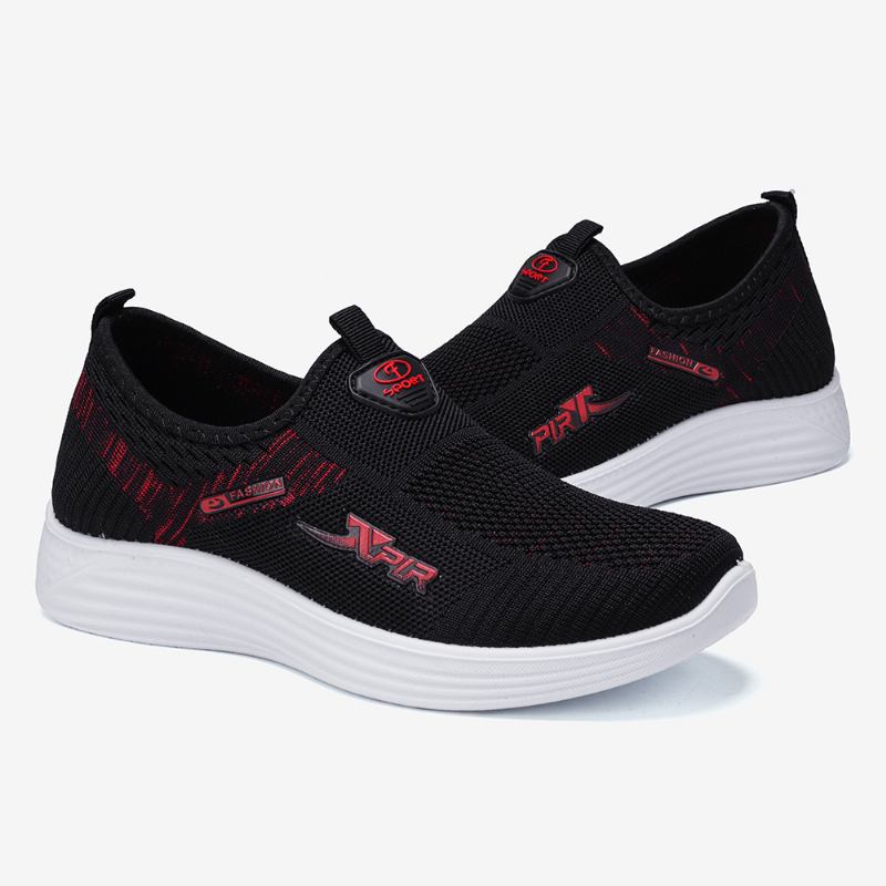 Kvinnor Casual Andas Mesh Slip-on Walking Sneakers