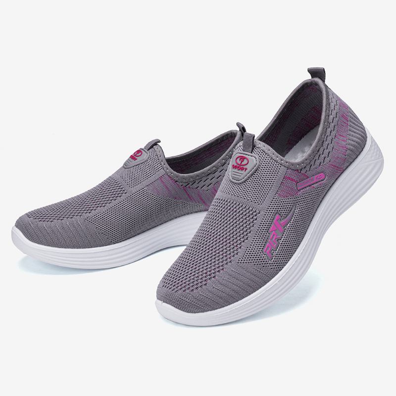 Kvinnor Casual Andas Mesh Slip-on Walking Sneakers