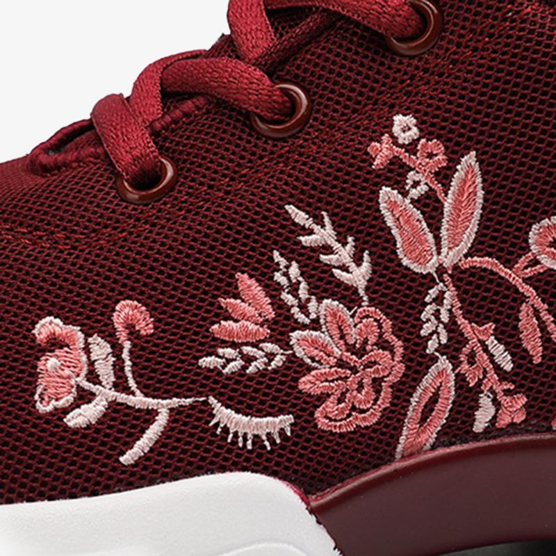 Kvinnor Casual Broderi Blommor Stickade Lätta Ventilerande Sneakers