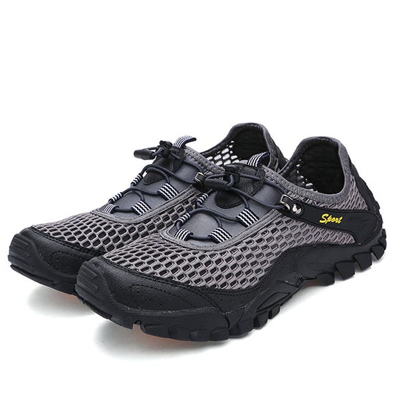 Män Anti Collision Toe Mesh Outdoor Hiking Sneakers