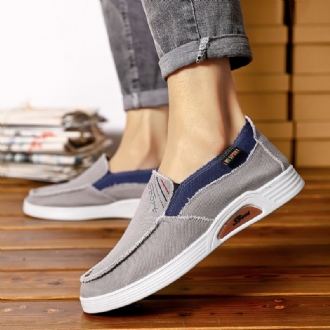 Män Canvas Andas Mjuk Sula Halkfri Brief Court Casual Walking Shoes