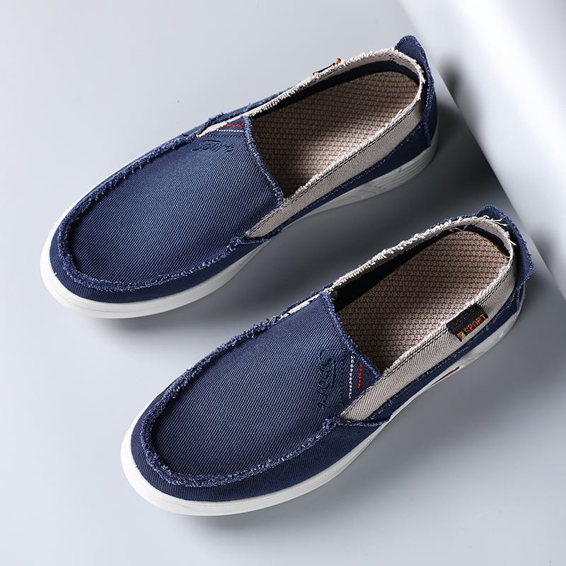 Män Canvas Andas Mjuk Sula Halkfri Brief Court Casual Walking Shoes