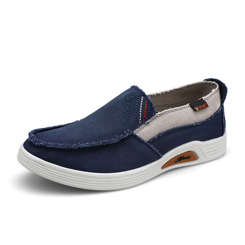 Män Canvas Andas Mjuk Sula Halkfri Brief Court Casual Walking Shoes