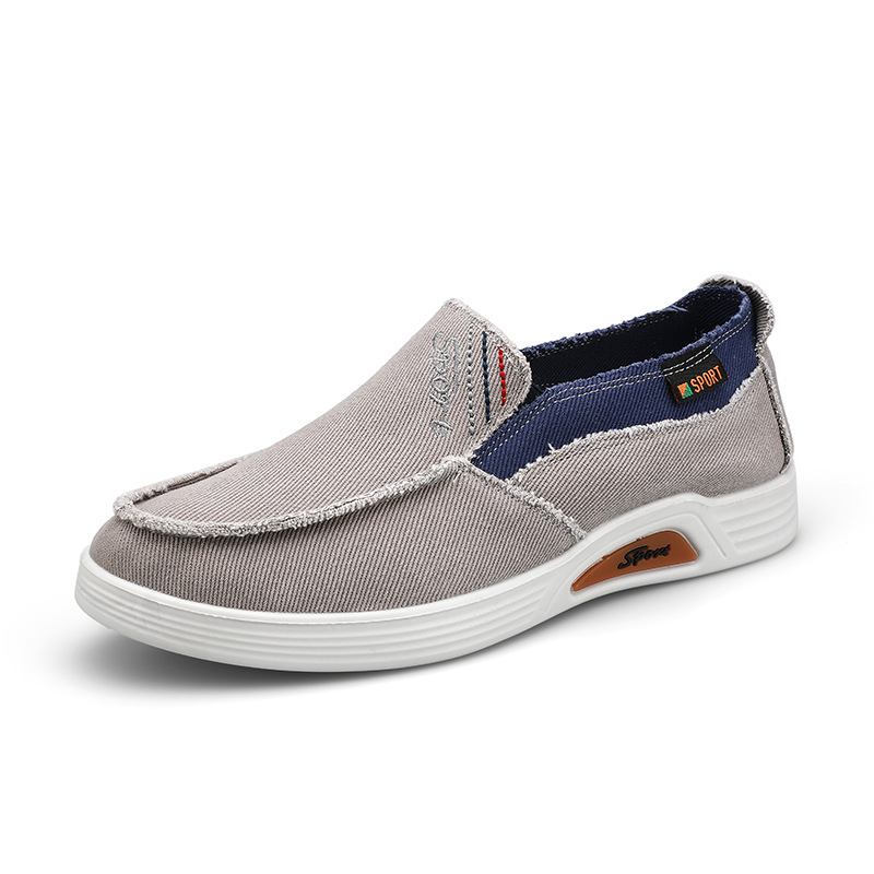 Män Canvas Andas Mjuk Sula Halkfri Brief Court Casual Walking Shoes