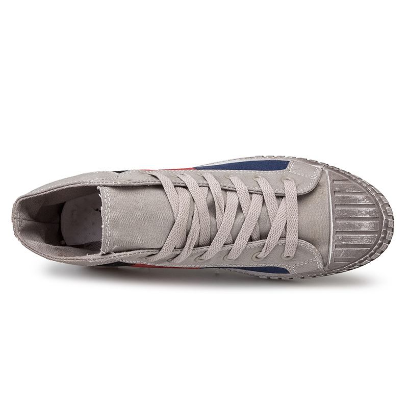 Män Colorblock Canvas High Top Snöra Sport Casual Trainers