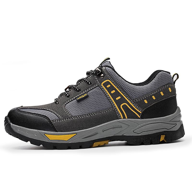 Män Mesh Andas Splicing Mjuk Sula Skyddade Casual Labor Safety Shoes