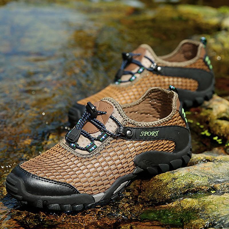 Män Mesh Anti Collision Toe Vandring Klättring Outdoor Athletic Skor