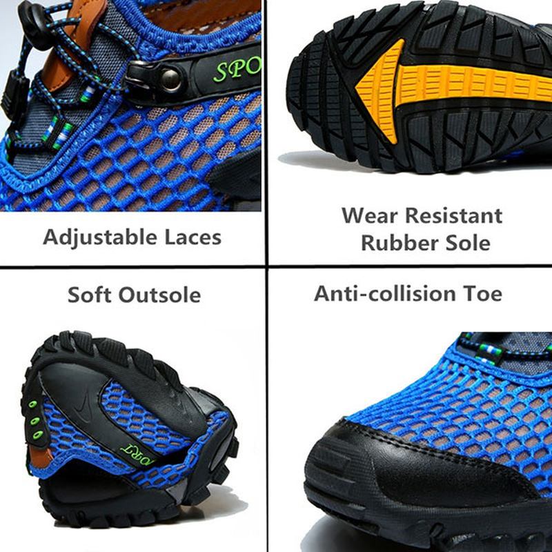 Män Mesh Anti Collision Toe Vandring Klättring Outdoor Athletic Skor