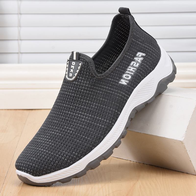 Män Tyg Andas Mjuk Botten Lätt Slip On Casual Sportskor