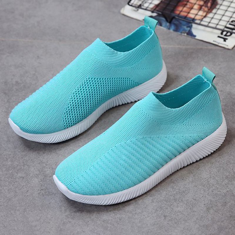 Stora Kvinnor Mesh Outdoor Slip On Sneakers