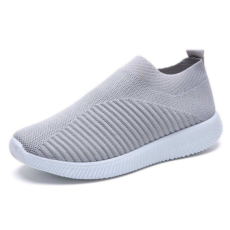 Stora Kvinnor Mesh Outdoor Slip On Sneakers