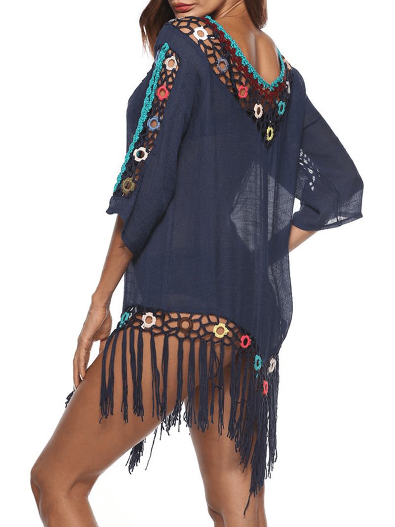 Tofs 3d Hook Blommor Beach Solskydd Cover-ups