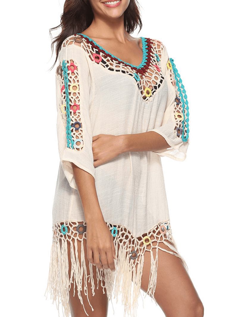 Tofs 3d Hook Blommor Beach Solskydd Cover-ups