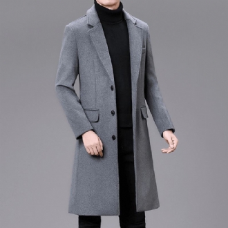 Män Casual Plus Cotton Long Coat