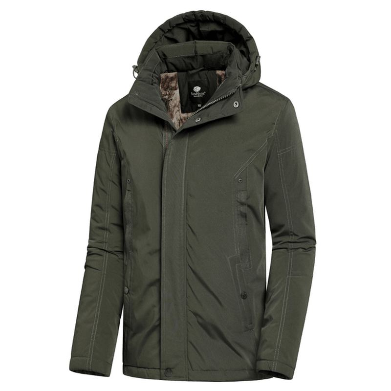 Casual Lång Tjock Fleece Huva Waterpro