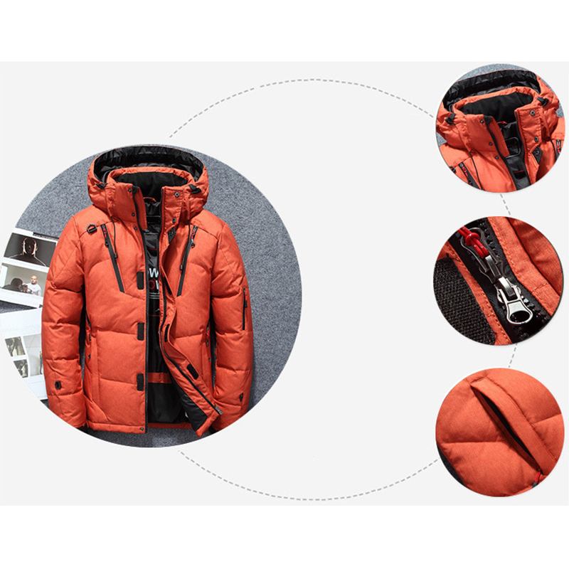 Herr Winter Outdoor Tjock Varmdun Jacka Isolerad Parka