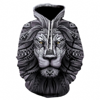 3d Digital Med Tryck Lion Baseball Uniform Hoodie